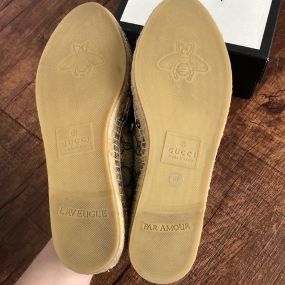 NEW Gucci GG Supreme Bees Espadrilles 37 - Picture 4 of 4